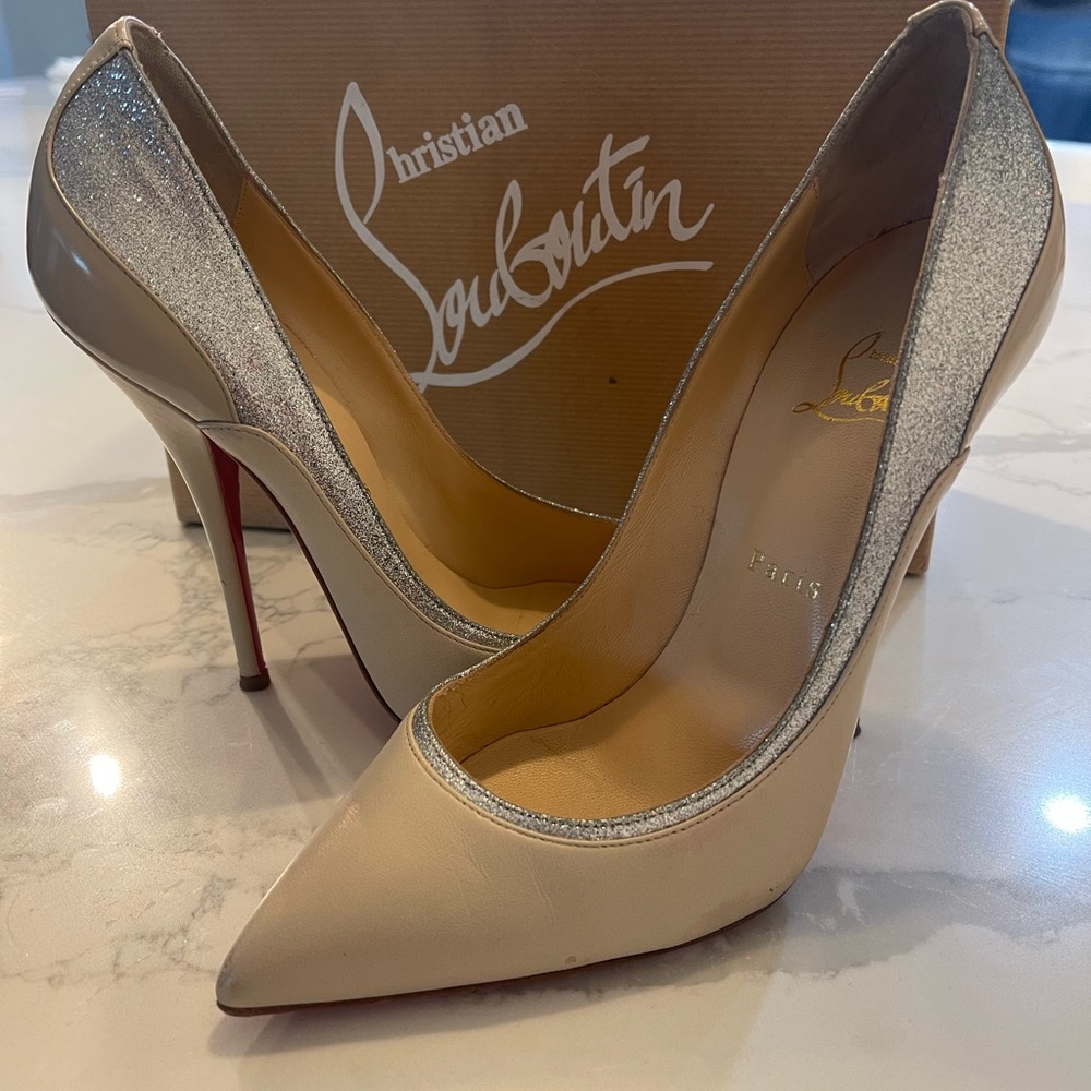 Beautiful silver and nude So Kate Christian Loubutins!